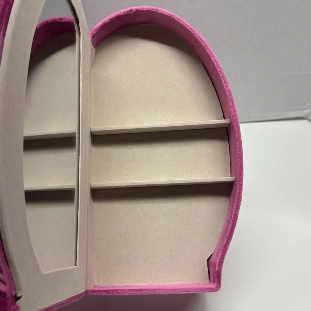 Couch Chaise Lounge Miniature Velvet Jewelry Organize Box Storage Case Mini Pink